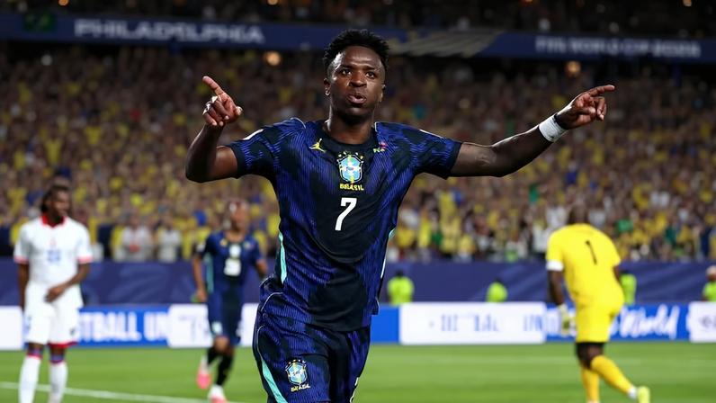 Vini Jr é o artilheiro da Seleção Brasileira na Copa do Mundo 2026 — Foto: Getty Images