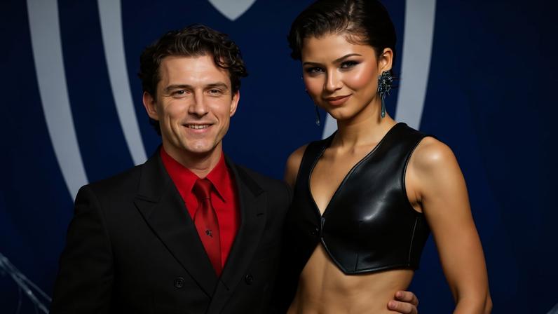 Tom Holland e Zendaya em evento de divulgação de Homem-Aranha: Um Novo Dia (2026) em Berlim, na Alemanha, em 22 de junho de 2026 — Foto: Getty Images
