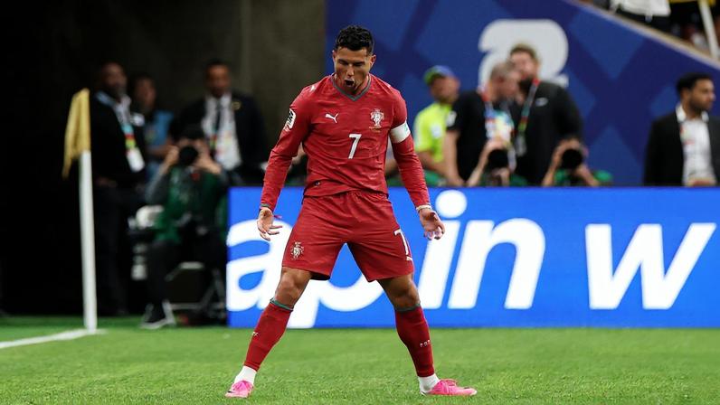 Cristiano Ronaldo gol Portugal x Uzbequistão Copa do Mundo 2026 — Foto: Charlotte Wilson/Getty Images