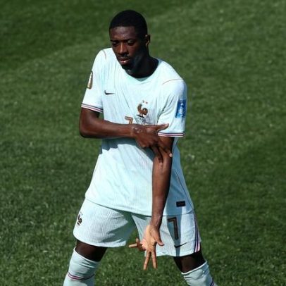 Dembélé faz hat-trick pela França e celebra de forma marcante