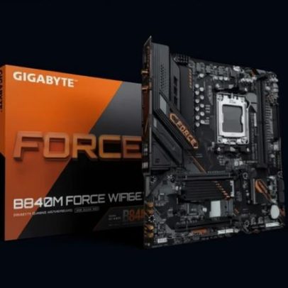 Gigabyte lança placa-mãe B840M laranja com suporte a Ryzen X3D e DDR5