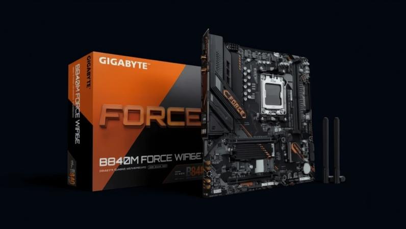 Gigabyte lança placa-mãe B840M laranja com suporte a Ryzen X3D e DDR5