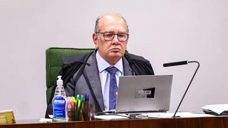 Ministro Gilmar Mendes em sessão da Segunda Turma do STF — Foto: Gustavo Moreno/STF