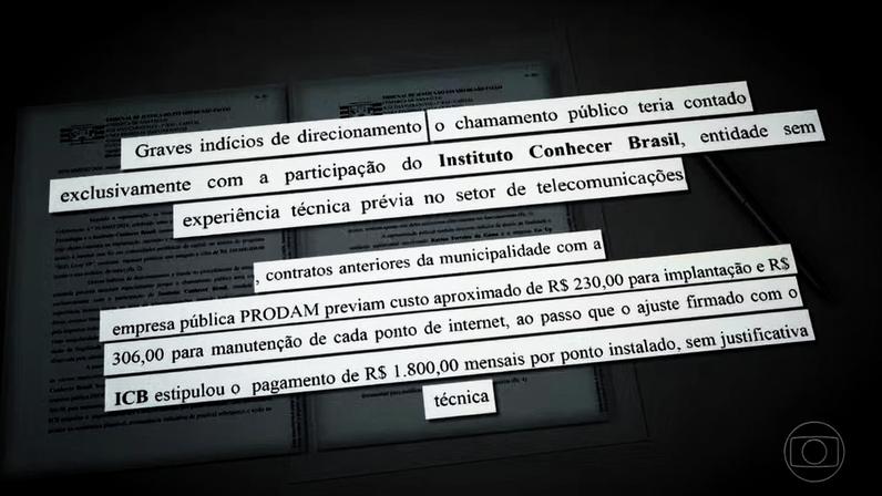 Operação investiga se dinheiro da Prefeitura de São Paulo foi desviado e parte usada para financiar filme sobre o ex-presidente Jair Bolsonaro — Foto: Jornal Nacional/ Reprodução