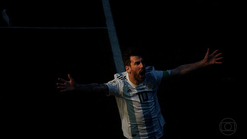 Argentina chega à Copa com 10 jogadores machucados; Messi é um dos que não está 100% — Foto: Jornal Nacional/ Reprodução