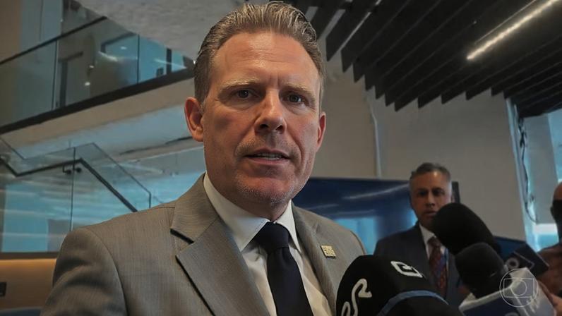 Andrew Giuliani, diretor da força-tarefa da Casa Branca para a Copa — Foto: Jornal Nacional/ Reprodução