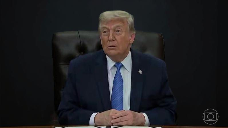 No Oriente Médio, Trump recua e cancela ataques contra o Irã — Foto: Jornal Nacional/ Reprodução
