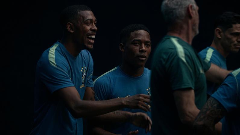 Último treino da Seleção antes da viagem para a Flórida — Foto: Jornal Nacional/ Reprodução