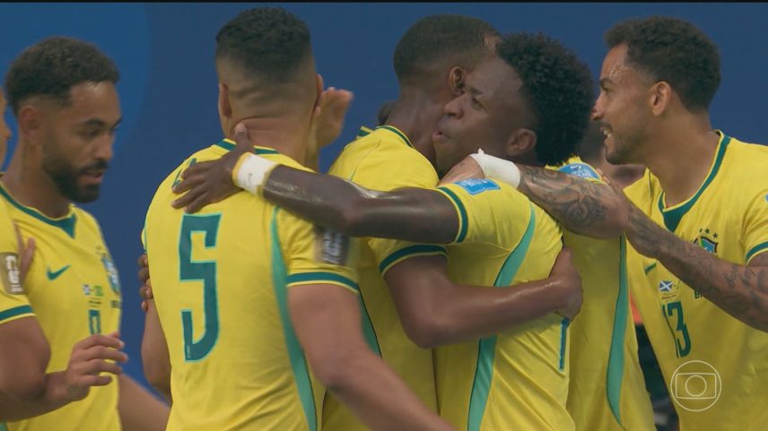 Veja os personagens da vitória do Brasil sobre a Escócia na Copa do Mundo — Foto: Jornal Nacional/ Reprodução