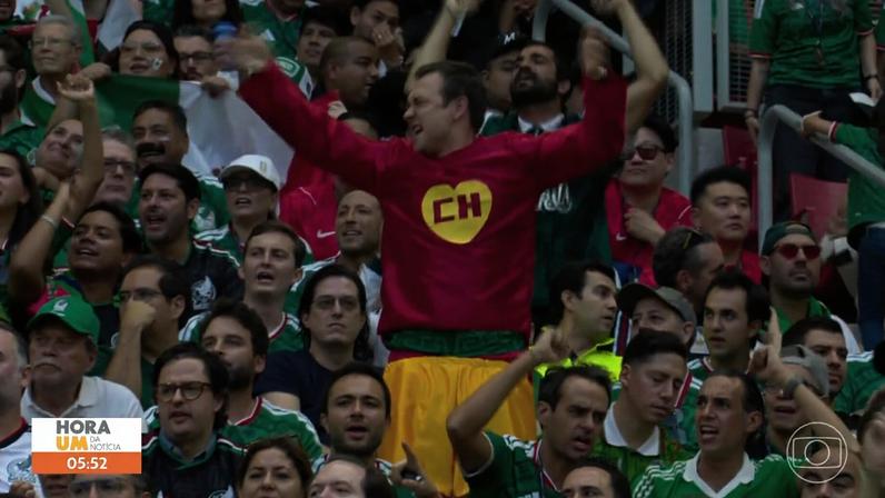 Partida México x Coréia do Sul — Foto: Reprodução/TV Globo