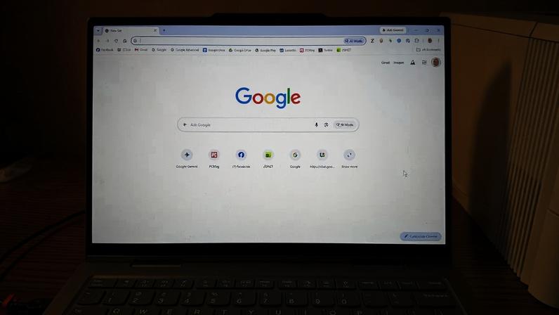 Google Chrome on laptop
