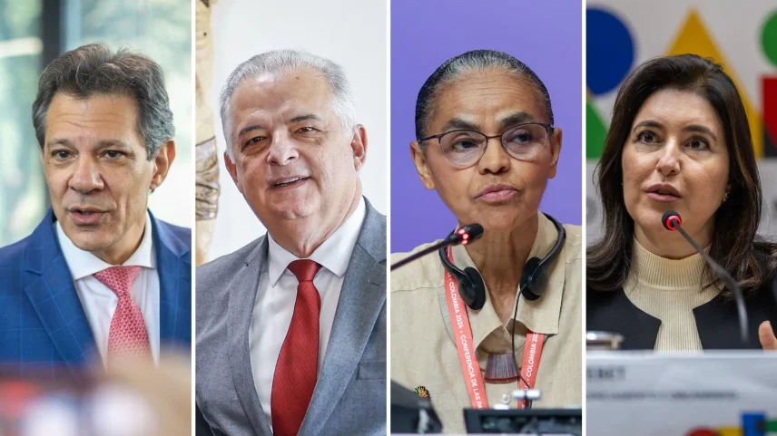 O ex-ministro da Fazenda de Lula conseguiu convencer Márcio França a compor a chapa como vice do PT em São Paulo. Marina Silva e Simone Tebet serão candidatas ao Senado. (Foto: Fotomontagem Gazeta do Povo (Diogo Zacarias/MF, Ricardo Stuckert/PR, Felipe Werneck/MMA, Diogo Zacarias/MPO))