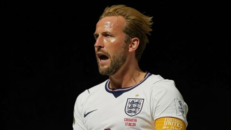Harry Kane, da Inglaterra, comemora gol marcado contra a Croácia na Copa do Mundo
