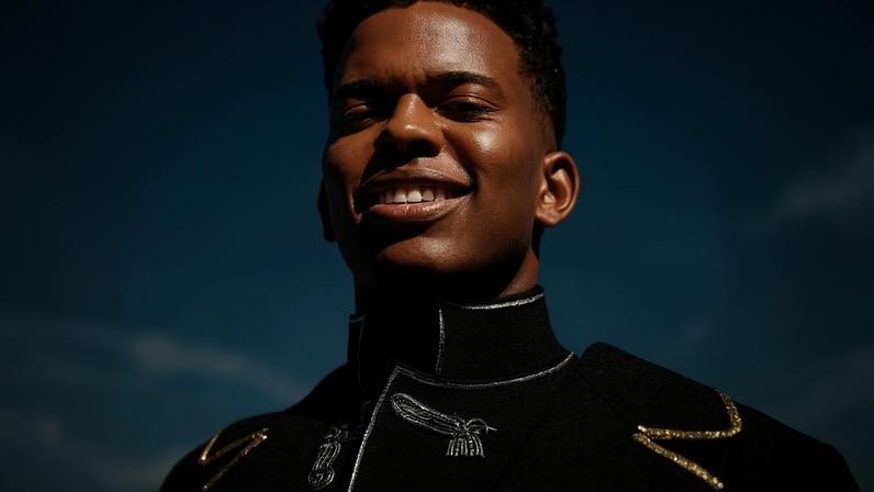 Estêvão em ensaio para a GQ Brasil de junho — Foto: Bartek Szmigulski/GQ Brasil
