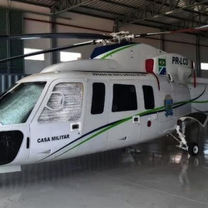 Helicóptero de luxo apreendido por tráfico vai a leilão por R$ 700 mil