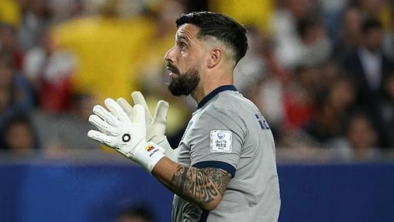 Hernan Galindez, goleiro do Equador, durante jogo contra Costa do Marfim, na Copa do Mundo