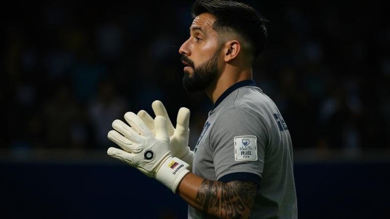 Hernán Galíndez, goleiro do Equador, durante jogo contra Costa do Marfim na Copa do Mundo 2026