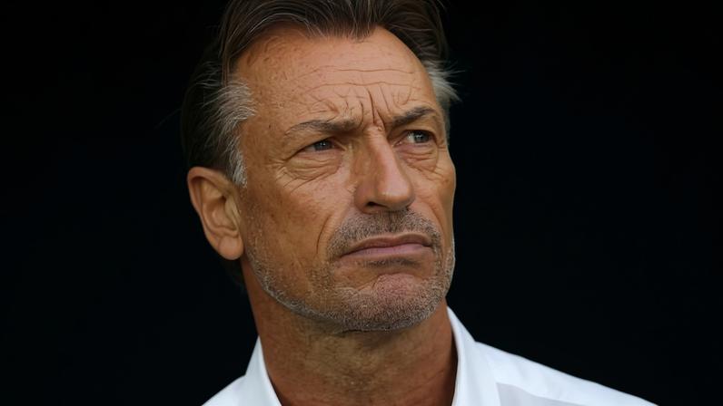 Herve Renard, ex-técnico da Arábia Saudita, durante a partida contra a Argentina na Copa de 2022