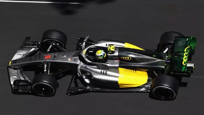 Audi de Gabriel Bortoleto durante final de semana em Mônaco