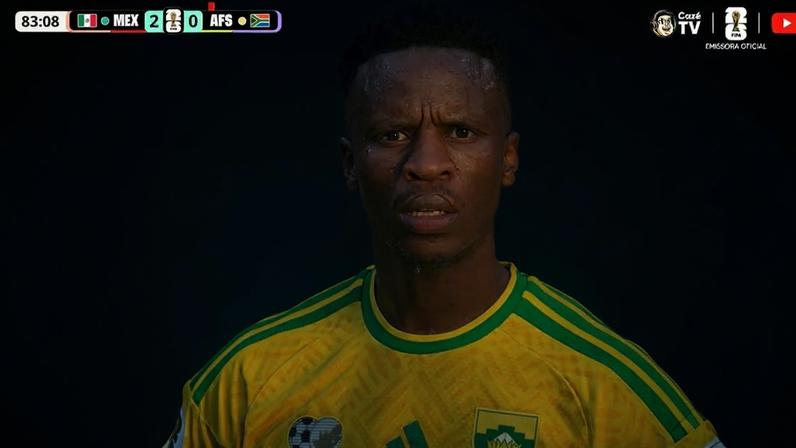 Reação dos jogadores do África do Sul com inglês de Wilton Sampaio