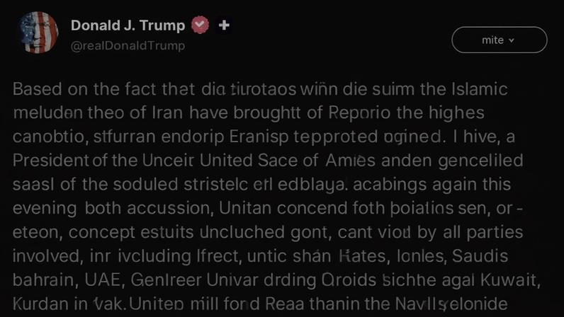 Post de Donald Trump na Truth Social. — Foto: Reprodução/X