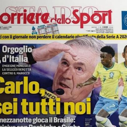 Itália fora da Copa; jornal italiano apoia Brasil de Ancelotti