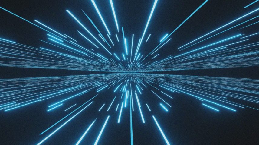 Abstract acceleration lines as HP has scaled its OpenAI Frontier integration across global operations to optimise enterprise workflows and accelerate output.