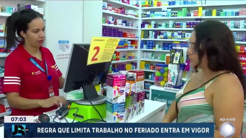 Regra que limita trabalho em feriados entra em vigor nesta segunda-feira (1º)