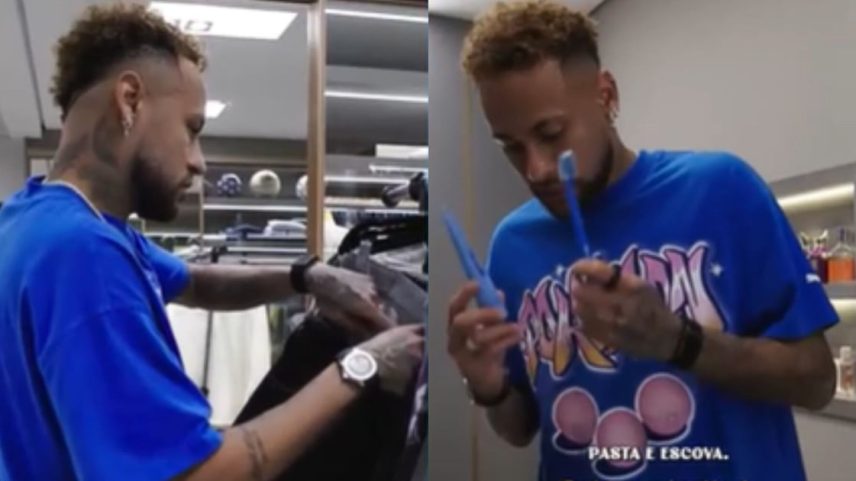 Neymar revela mala de viagem para a Copa do Mundo