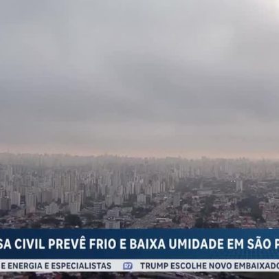 Defesa Civil prevê tempo seco e baixa umidade em São Paulo