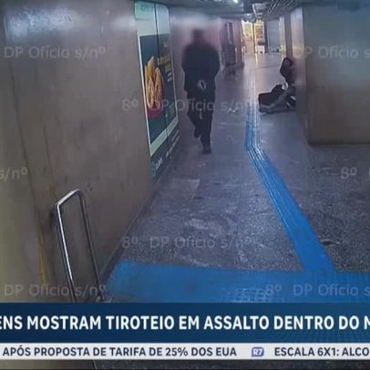Imagens exclusivas mostram tiroteio durante assalto em estação de Metrô em SP