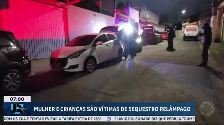 Mulher e crianças são vítimas de sequestro relâmpago em São Paulo
