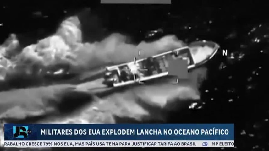 Militares dos EUA explodem lancha suspeita de transportar drogas no Oceano Pacífico