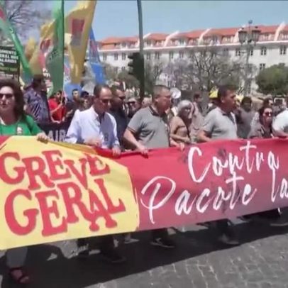 Greve geral paralisa transportes e afeta hospitais em Portugal