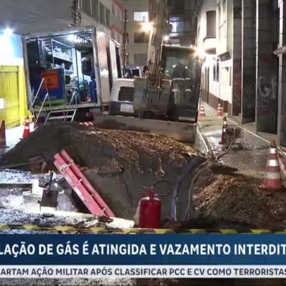 Vazamento de gás fecha rua no centro de São Paulo