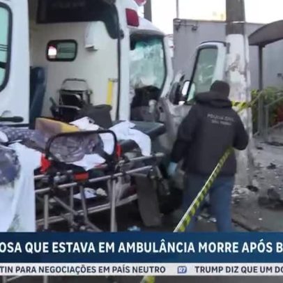 Idosa morre após ambulância bater em poste em São Paulo