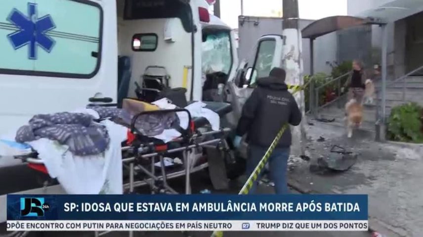 Paciente idosa morre após ambulância bater em poste em São Paulo