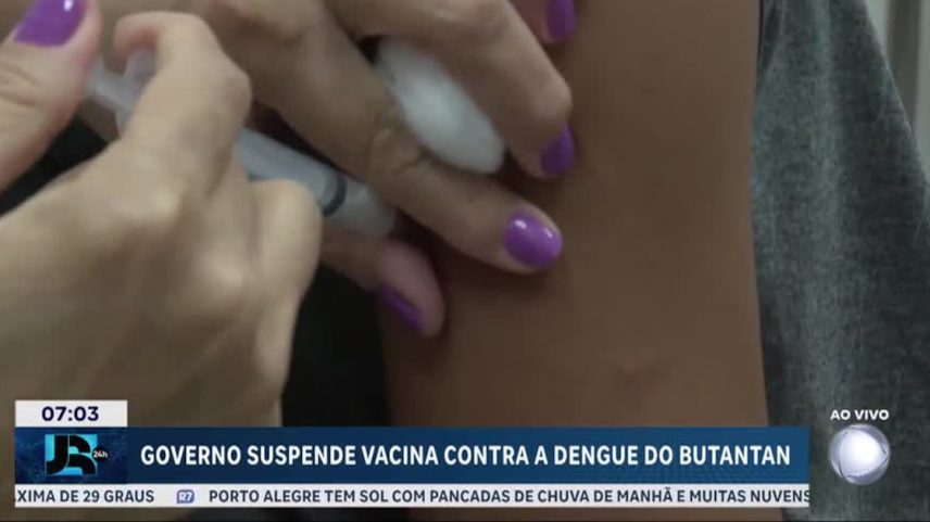 Governo suspende temporariamente vacina contra a dengue produzida pelo Instituto Butantan