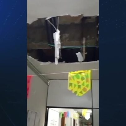Teto de ala pediátrica desaba em hospital público no Recife