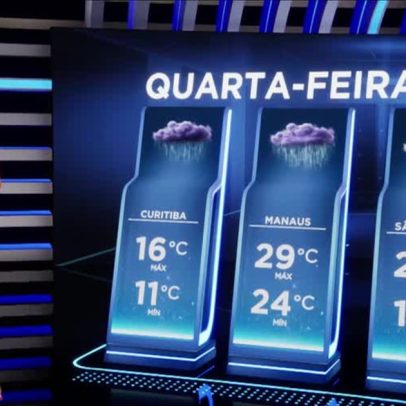 Previsão do tempo para esta quarta-feira (10)