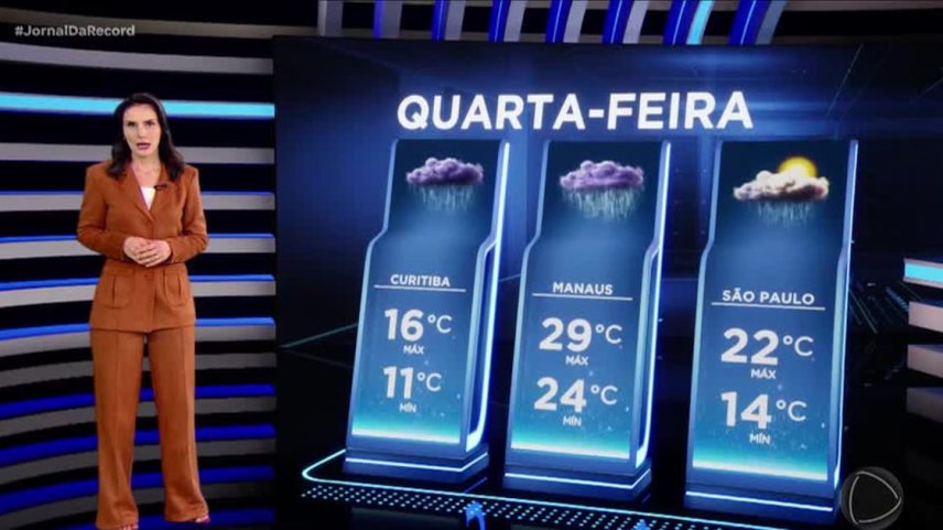 Previsão do tempo para esta quarta-feira (10)