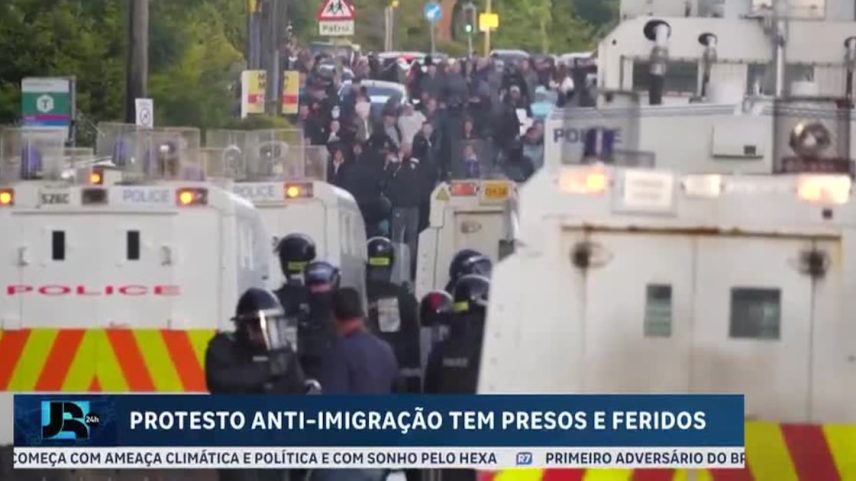 Protestos anti-imigração na Irlanda do Norte resultam em feridos e prisões