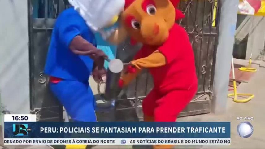 Polícia peruana prende traficante com fantasia de mascotes da Copa do Mundo