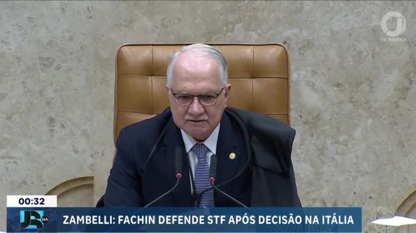 Fachin defende Moraes após decisão italiana sobre extradição de Carla Zambelli