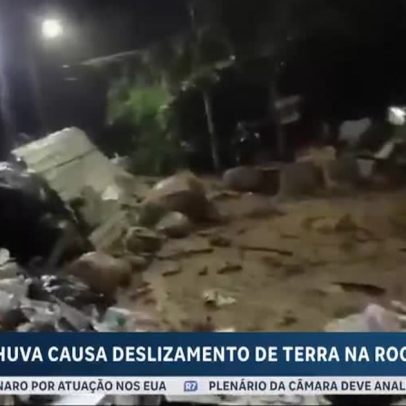 Chuva forte provoca transtornos na Rocinha, RJ