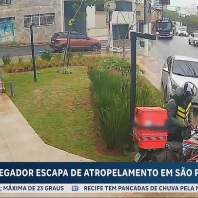 Entregador escapa de atropelamento na zona norte de São Paulo