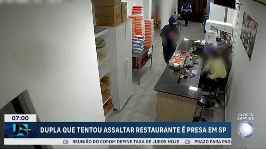 Dupla que tentou assaltar restaurante é presa na zona leste de São Paulo
