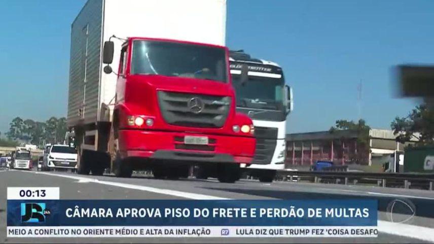 Câmara aprova MP que reforça piso do frete e perdoa multas de caminhoneiros