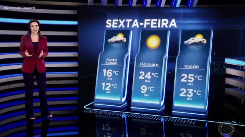 Previsão do Tempo: frente fria leva chuva ao Sul e mantém temperaturas baixas em parte do país