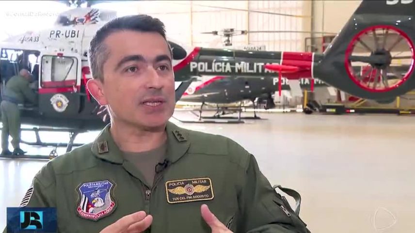 Helicóptero da PM passa a integrar sistema com reconhecimento facial em SP